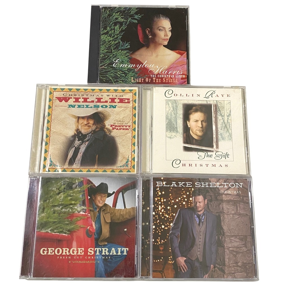 Country Christmas 5 CD Lot Oldies Nostalgia Vintage Modern Holiday Music Winter
